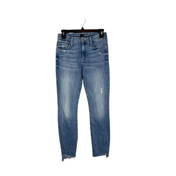 Mother The Looker Ankle Step Fray Jeans Size 25 | Distressed Skinny Denim - Picture 1 of 9